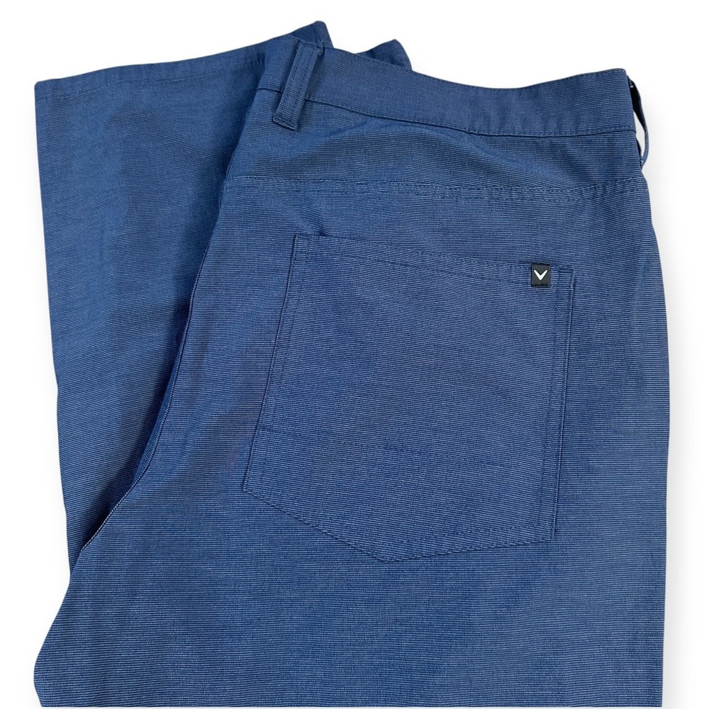 Callaway Mens Golf Pants‎ 36x30 Blue Micro Stripe Stretch 5-Pocket Trousers